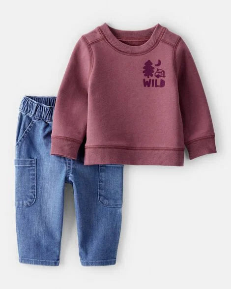 Traje Sudadero Granate