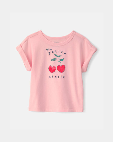 Girl Cherry Top - Pink