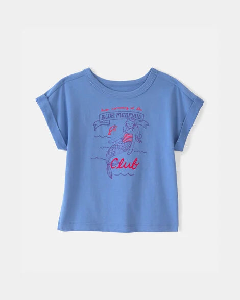 Girl Mermaid Top - Blue