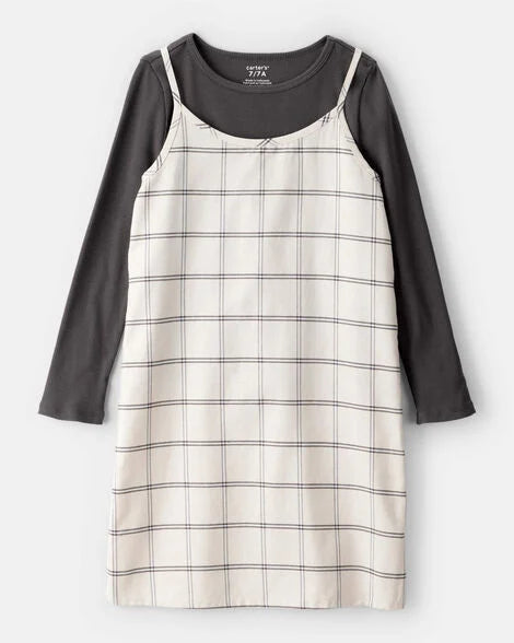 Vestido a Cuadros con Blusa