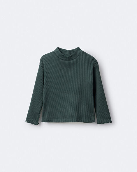 Girl Mock Neck - Green