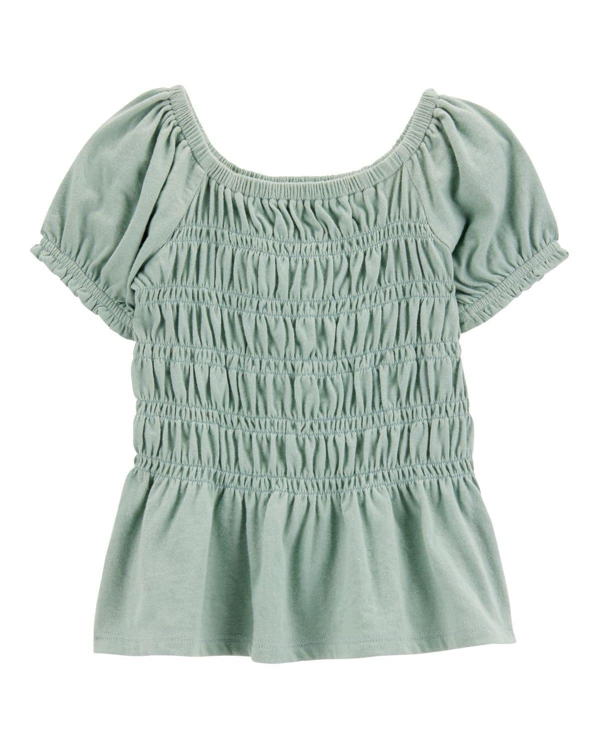 Blusa Manga Corta Drapeada.