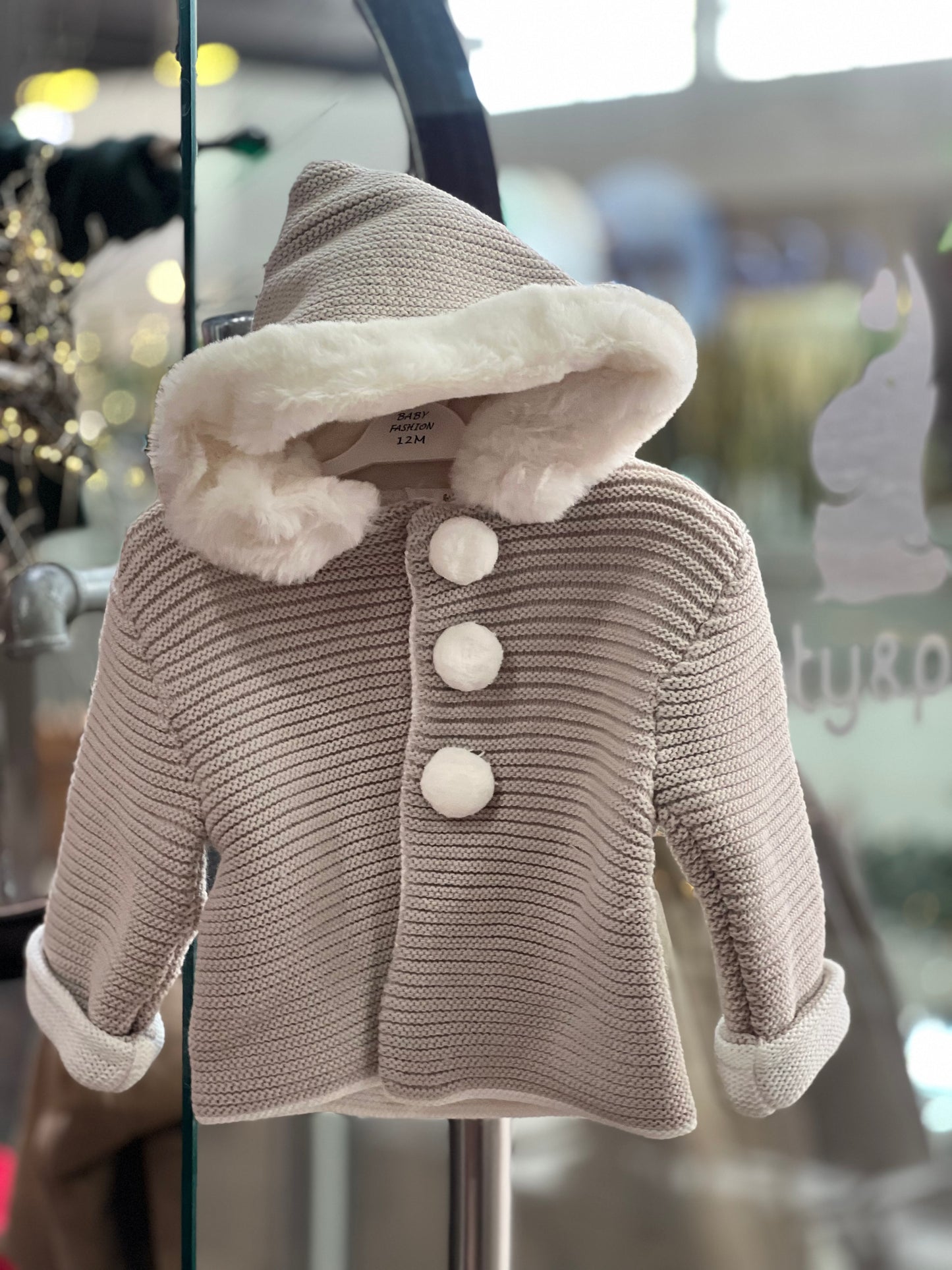 Abrigo Capucha - Piedra