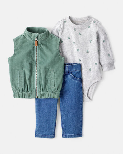 Traje Chaleco Corduroy