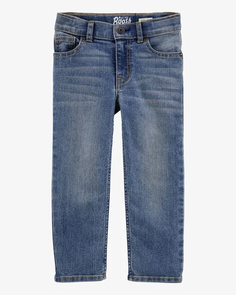 Medium Wash Straight-Leg Jeans