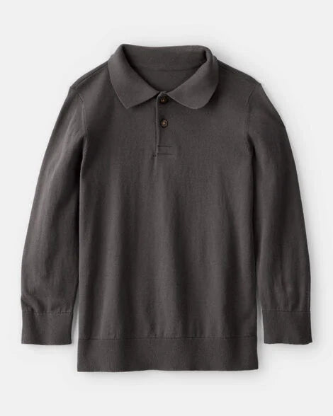 Polo Sweater - Grey
