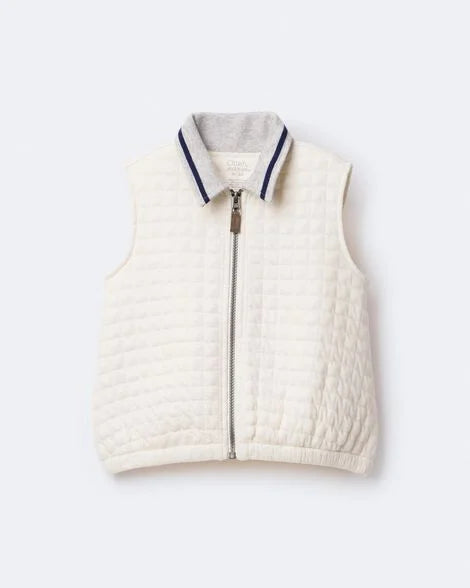 Chaleco acolchado con cuello y cremallera