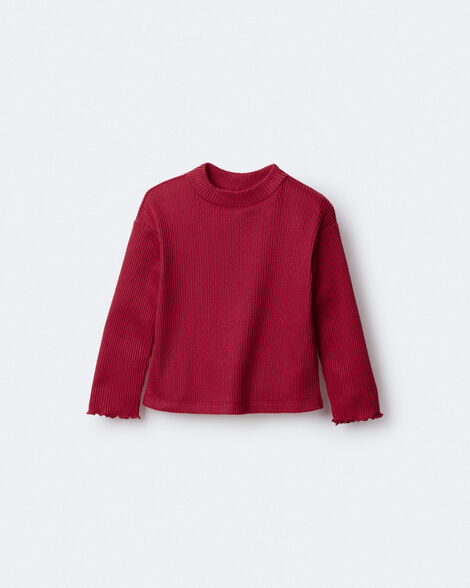 Girl Mock Neck - Red