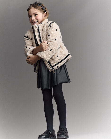 Chaqueta Sherpa con Lunares