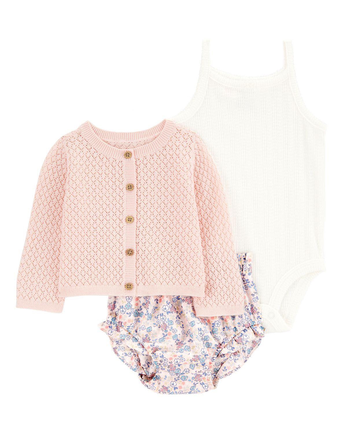 Traje 3 Piezas con Cardigan