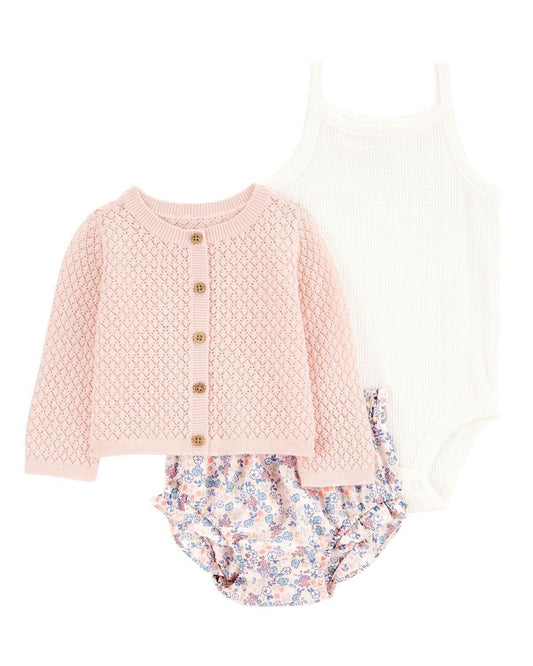 Traje 3 Piezas con Cardigan