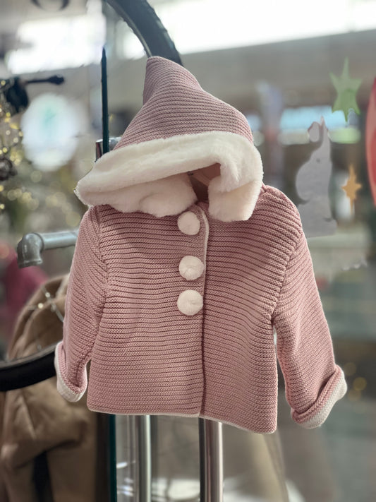 Abrigo Capucha - Rosa
