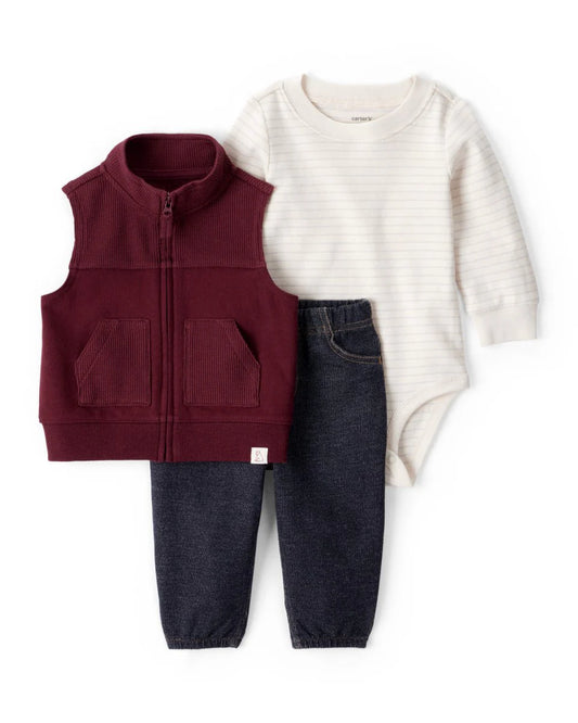 Traje de Chaleco Vino